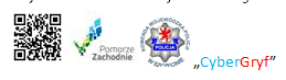 Kod qr, logo pomorzezachodnie, logo policja